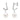 Pearl Ribbon Earrings Silver