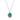 Jewelhalo Antique Oval Emerald Sterling Silver Necklace