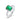Jewelhalo Emerald Engagement Sterling Silver Ring