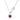 Jewelhalo Sterling Silver Ruby Heart necklace