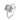 Jewelhalo Sterling Silver Radiant Cut Ring