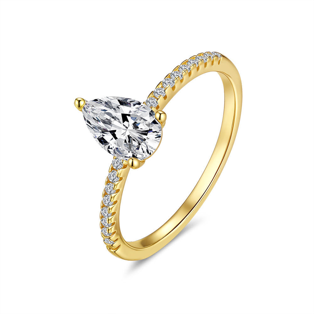 Jewelhalo Pear Moissanite Engagement Ring