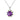 Jewelhalo Amethyst Halo Pendant Necklace