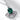 Jewelhalo Fan Shaped Emerald Sterling Silver Necklace