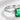 Jewelhalo Emerald Cut Engagement Sterling Silver Ring