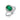 Jewelhalo Emerald and Diamond Oval Sterling Silver Ring