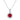 Jewelhalo Sunflower Ruby Sterling Silver Necklace