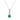Jewelhalo Emerald Stone Sterling Silver Necklace