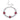 Jewelhalo Sterling Silver Ruby Oval Birthstone Bracelet