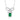 Emerald Bow Pendant Necklace