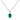 Jewelhalo Emerald Sterling Silver Pendant Necklace