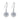 Moissanite Flower Drop Earrings
