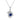 Jewelhalo Sterling Silver Lucky Bag Sapphire Necklace