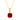 Jewelhalo Cushion Cut Garnet Necklace