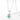 Jewelhalo Emerald Fan Sterling Silver Necklace