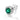 Jewelhalo Emerald Round Sterling Silver Earrings