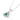 Jewelhalo Emerald Fan Sterling Silver Necklace